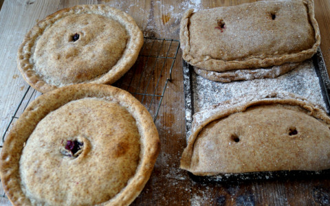 Fruit pies ready for the freezer