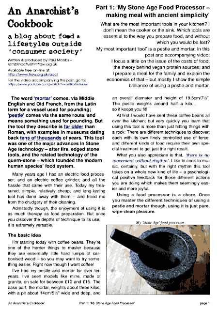 download the PDF version of ‘An Anarchist’s Cookbook’ Part 1: ‘My Stone Age Food Processor’