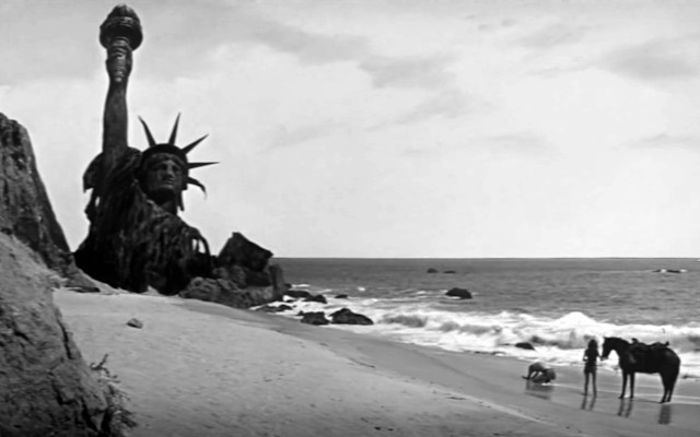 Screenshot from the end scene of ‘Planet of the Apes’