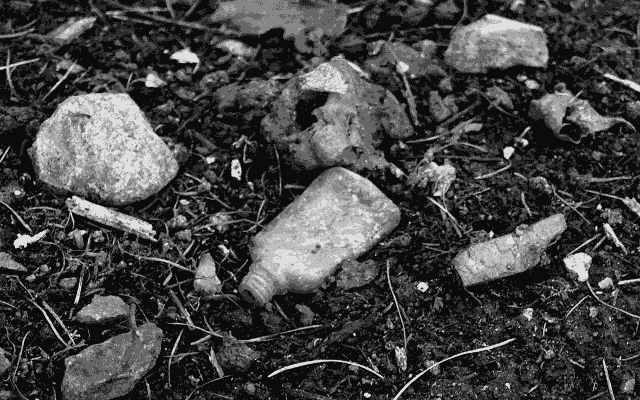 Incinerated waste in Spiceball Park