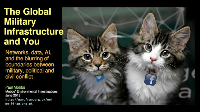 The cover slide from my presentation, ‘The Global Military Infrastructure and You’.