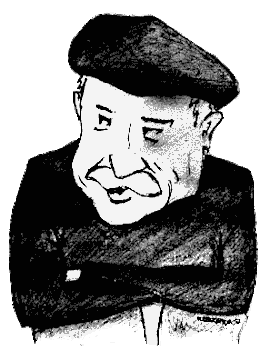 Drawing of Murray Bookchin