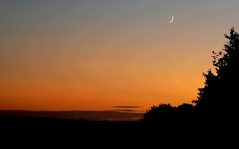 ‘Blackberrying by the first Autumnal new crescent moon’