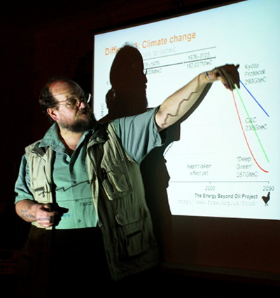 Paul Mobbs in ‘science communication mode’, Wales, 2008