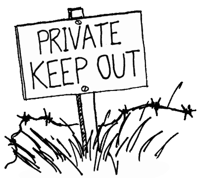 'private keep out' graphic