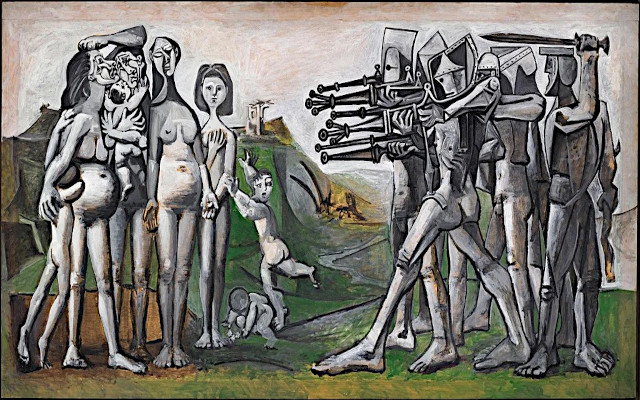 An image of ‘Massacre in Korea’, by Pablo Picasso, 1951