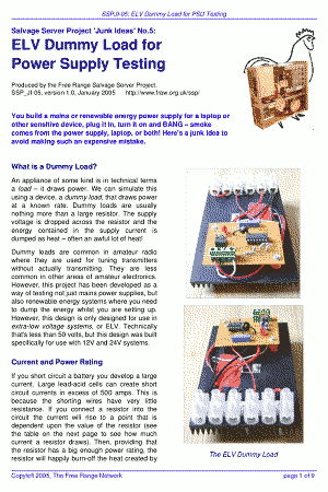 ‘The Tech2 L200 Variable Voltage Regulator’, January 2005