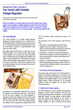 ‘The Tech2 L200 Variable Voltage Regulator’, November 2003