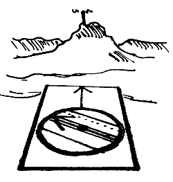 Sighting a landmark illustration