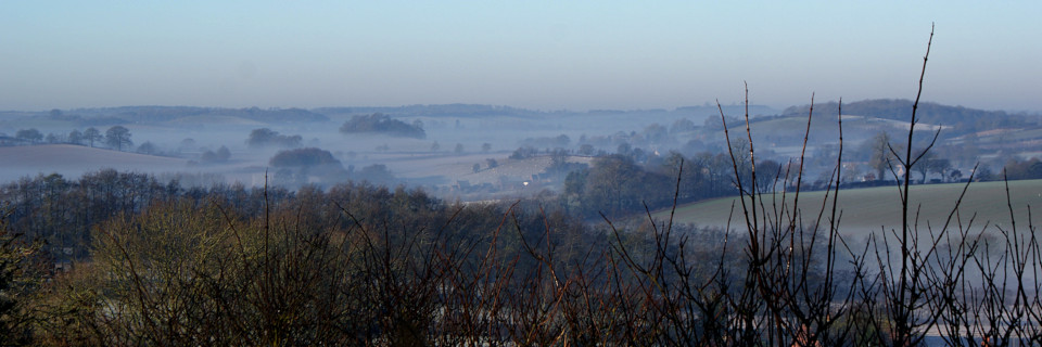Landscape image, ‘View to the west/north-west from the top of Crouch Hill’, 30th December 2016