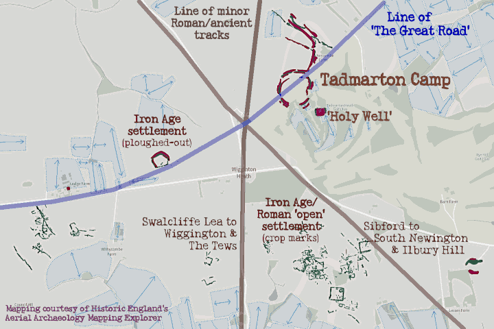 Plot of Historic England’s mapping of Tadmarton Heath