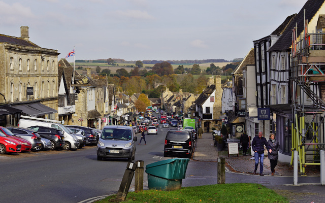 Landscape image, ‘Looking north from Burford High Street, along the line of the Jurassic Way’, 30th October 2019