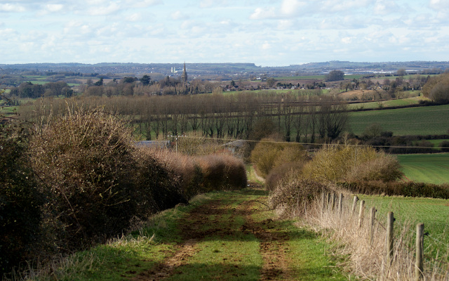 Landscape image, ‘Salt Way crossing the Cherwell valley from the old Oxford Road, North of Aynhoe’, 28th March 2016