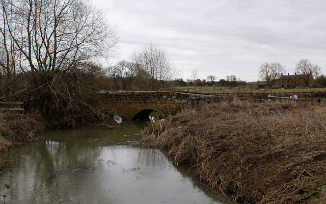 Landscape image, ‘Welsh Lane crossing Trafford Bridge over the River Cherwell’, 9th March 2018