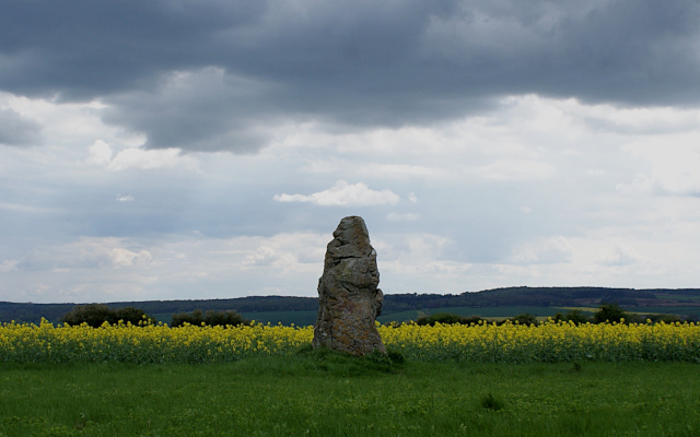 Landscape image, ‘The Hawk Stone, and Wychwood beyond the Evenlode valley’