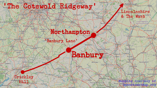 Banburyshire’s Ancient Tracks: ‘Map of The Cotswold Ridgeway’